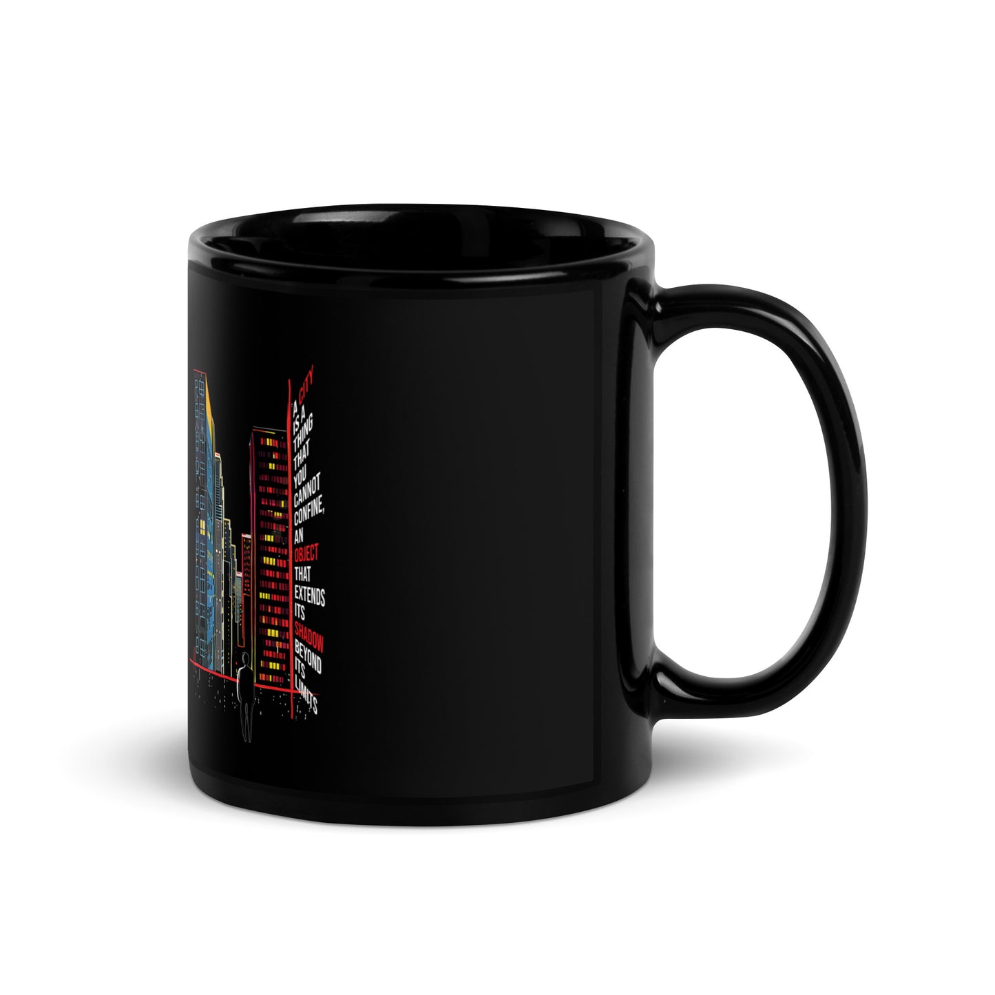 Mug - City Shadow - Black Glossy