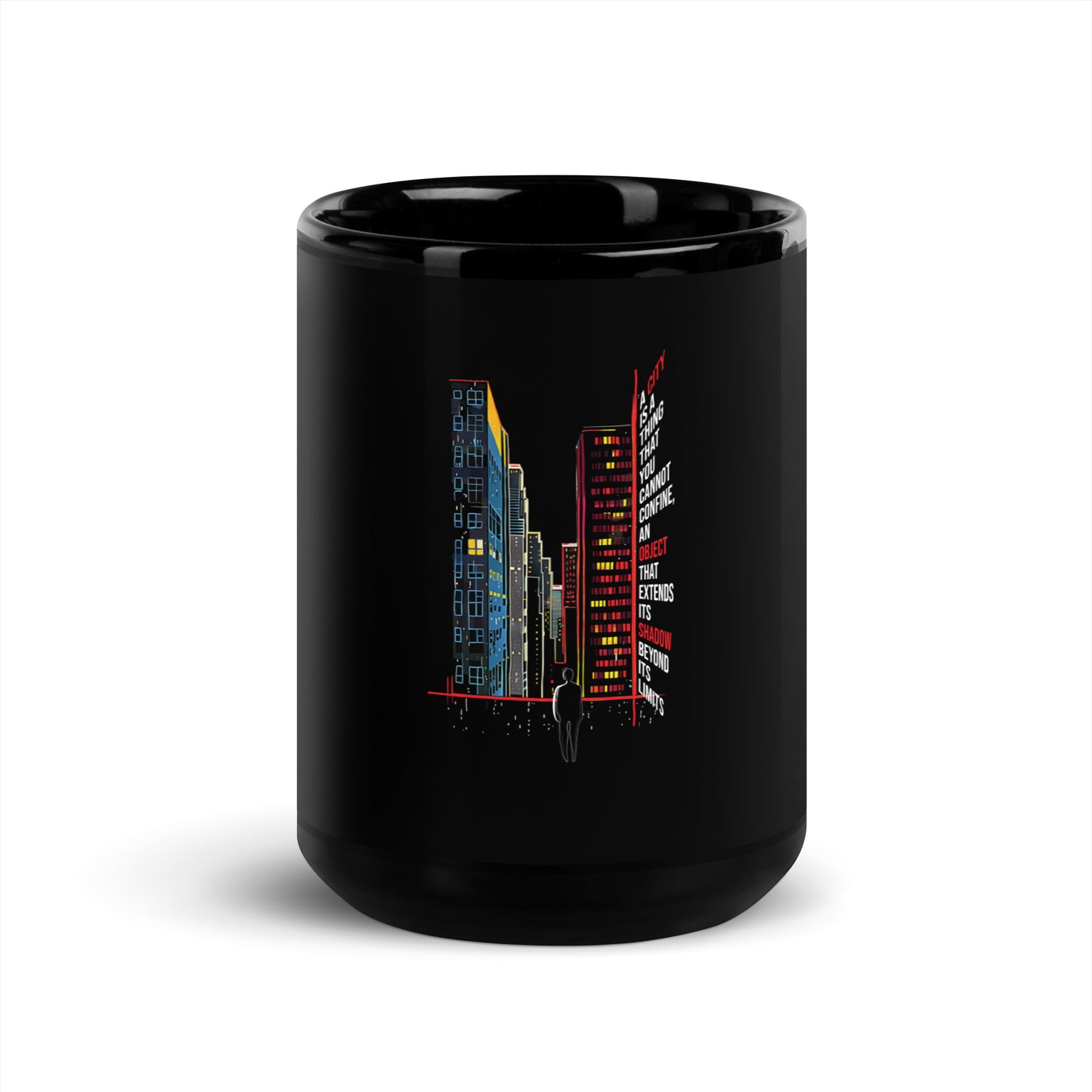 Mug - City Shadow - Black Glossy